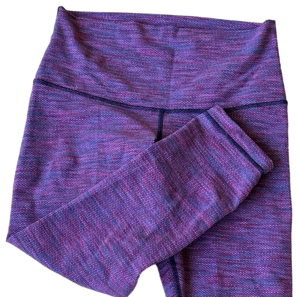 Lululemon Wunder Leggings Diamond Jacquard Space Dye Magenta Tights. - Picture 5 of 8